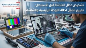 تشخيص شاشة اللابتوب قبل تغيير شاشة اللابتوب بالرياض